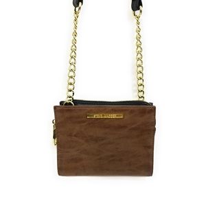 STEVE MADDEN Bgreer Brown Distressed Crossbody Bag